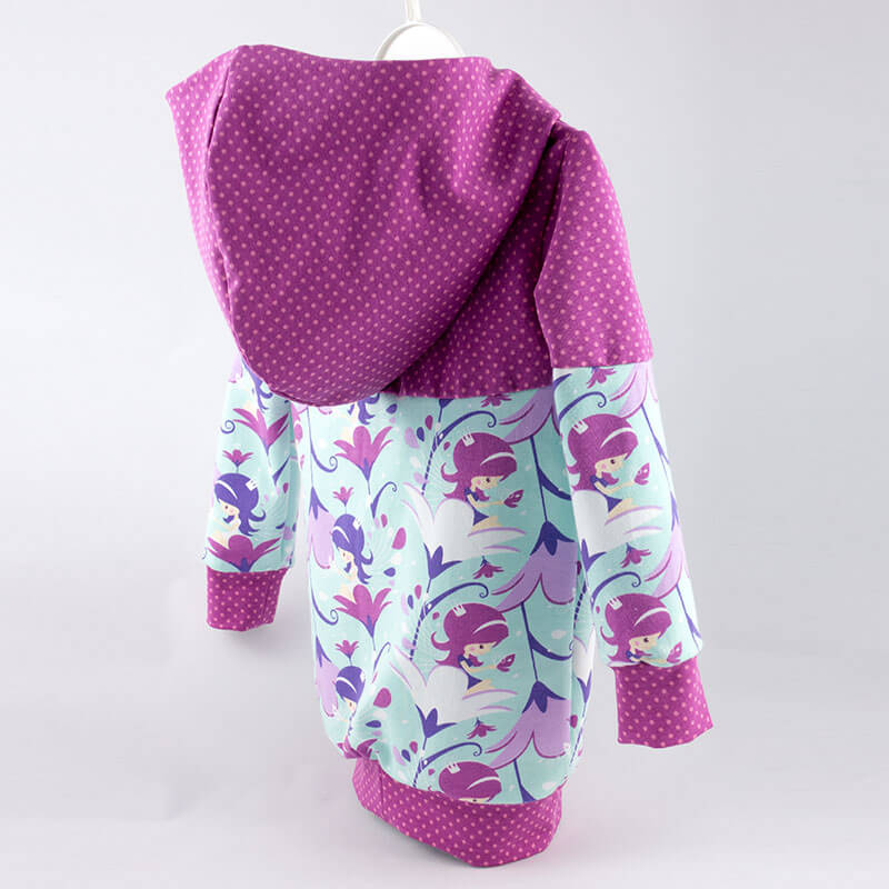 Hoodie Motiv Elfenschwestern Farbe rosa Rückansicht