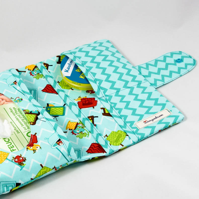 Windeltasche Motiv Monster Mash offen